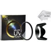 Resim Tianya Nikon 18-105 MM Lens için 67 MM Slim UV Filtre + HB-32 Bayonet Parasoley+ Mikrofiber Bez 