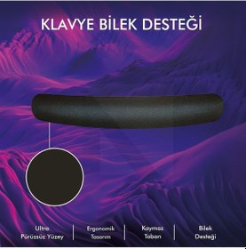 Resim MP03 - Memory Klavye Bilek Destek Pedi Yumuşak, Ergonomik 
