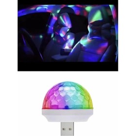 Resim HazarLed Müziğe ve Sese Duyarlı USB Girişli Araç Içi Mini Disko Topu 