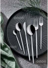 Resim Onon Mokka 12 Kişilik 72 Parça Çatal Kaşık Bıçak Takımı 