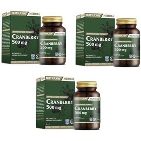 Resim Nutraxin Cranberry 500 Mg 60 Tablet 3 Adet 21 