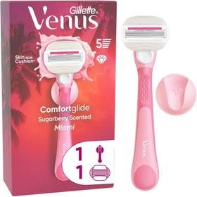 Resim Gillette Venus ComfortGlide Sugarberry Kokulu Miami Kadın 5 Bıçaklı Tıraş Makinesi - Gratis 