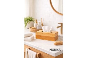 Resim Nokka Bambu Peçetelik Küçük Boy 17X12X8CM 