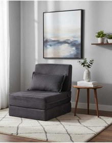 Resim COLORMİX Tek Kişilik Katlanır Yataklı Koltuk Dinlenme Koltuğu Antrasit 