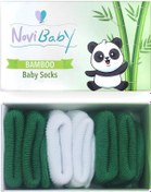 Resim Novibaby 3'lü Bambu Yenidoğan Bebek Çorabı I Nature I 0-6 ay "Karışık Renkli" 