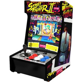 Resim Arcade1Up Street Fighter Lisanslı Masaüstü Oyun Konsolu 