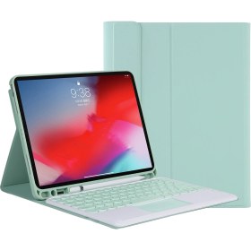 Resim Sunsky YT098B-A Bluetooth Klavye Kılıfı Için iPad Air 4 10.9 Inç (2020) Açık Yeşil (Yurt Dışından) 