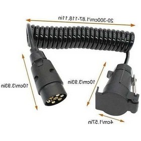 Resim Pazly 3m 7 Pin Romork Kamyon Işıklı Panosu Uzatma Kablosu - Erkek Fis Soket - Devre Fisi Soketi - Wangxi Mağaza 