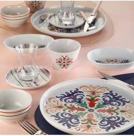 Resim Kütahya Porselen Mood 30 Parça Kahvaltı Takımı 12077 Beyaz - Siyah 