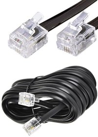 Resim Genel Markalar ADSL VDSL Modem Kablosu, RJ11 Kablo, Köken Telefon Kablosu, 6 Metre 