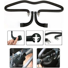 Resim Oto Koltuk Arkası Siyah Elbise Askısı Araç Içi Portatif Ceket Askısı 