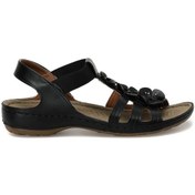 Resim Polaris 157362.z3fx Siyah Kadın Comfort Lastikli Sandalet Siyah 