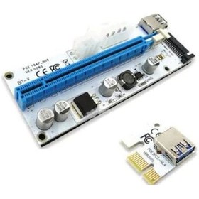 Resim S-Lınk Sl-Ex10 Pcı-E 1X=-- 16X Sata 6Pın Rıser Kart 