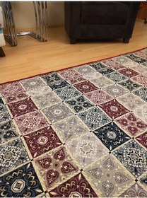 Resim Adaş Serme Biyeli Çok Amaçlı Halı Örtüsü, 4, 6 Ve 9M2, Pachkarma Çok Renkli 