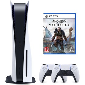 Resim Sony Ps5 Playstation 5 Oyun Konsolu + 2. Kollu + Assassins Creed Valhalla 