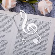 Resim 1 Şık Stainless Steel Müzik Notu Yer İşareti ile Kalp Mücevheri - Müzik Aşkına, Kitap Meraklılarına, Mezuniyet, Sevgililer Günü, Noel, Doğum Günü, Yıl Dönümü için İdeal Hediye 