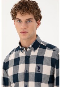Resim U.s. Polo Assn. Erkek Lacivert Gömlek Desenli 50296085-vr033 Lacivert 