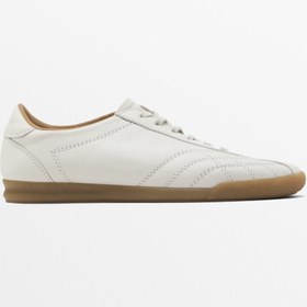 Resim Massimo Dutti Beyaz üst dikişli spor ayakkabı 