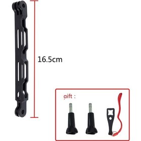 Resim 16,5 Cm Uzatma Çubuğu-tuyu Alüminyum Özçekim Uzatma Kolu Uzatılmış Çubuk Siyah Parantez İnsta360 One Rx Gopro Max Djı Osmo Kamera Aksesuarları 