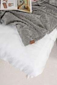 Resim Iskandinav Yatak Örtüsü Çk Set Forest Gri Renkli 