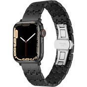 Resim Watch 7 45mm Uyumlu KRD-86 Metal Zore Kordon-Siyah 