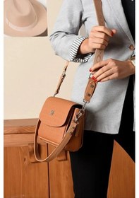 Resim Just Polo Kadın Günlük Kullanıma Uygun Ayarlanabilir Askılı Şık El Ve Omuz Çantası Shoulder Bag Taba 