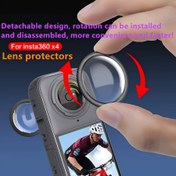 Resim Insta360 X4 kamera lens koruyucu filmi, PE malzemeden yapılmış, Insta360 X4 spor kamera aksesuar kiti, buğu önleyici döner lens kapağı 