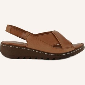 Resim Marcatelli Taba Deri Sandalet 