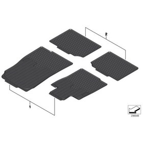 Resim Mini Paspas Takım Siyah R60 51472181808 