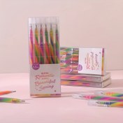 Resim 2 adet 1.2mm Renkli Jel Kalem - Canlı Spiral Mürekkep, Sim ve Pastel Efektler, Günlükler, Tebrik Kartları ve Sanat Projeleri için Uygun, Yazı Mürekkebi Kalemler 