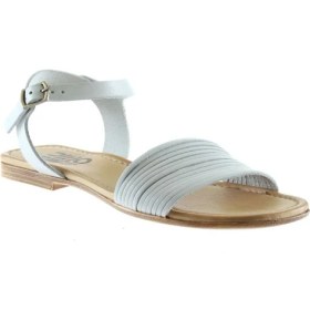 Resim Bueno Shoes Gri Deri Kadın Düz Sandalet 