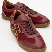 Resim Luvi Shoes Perry Bordo Hakiki Deri Kadın Spor Ayakkabı Bordo 