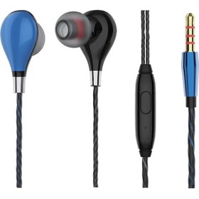 Resim Samsung Galaxy S5 Uyumlu Tak Çalıştır Stero 3.5mm Jack Kulaklık Mt-a265 Universal Lacivert 