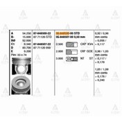 Resim GOETZE ISS 87-71120-50 Piston Segman 0.50 Starex 170Hp H1 Sorento 91.50Mm 