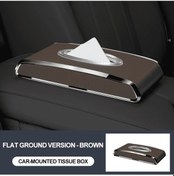 Resim Honeybeeshop Yüksek Kaliteli Suni Deri Kahverengi Düz Araba Doku Kutusu Kaymaz Taban Dayanıklı Ve Kolay Temizleme 