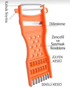 Resim Tafce Mini Çok Fonksiyonlu Rende Soyacak Patates,salatalık,limon,havuç Sebze Doğrayıcı 