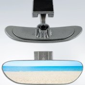 Resim Takgör Ova-3 Dik Kollu Universal Iç Dikiz Aynası 16X4 cm Gri 