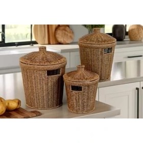 Resim Paçi Wicker Akasya Serisi 3'lü Patates/soğan Sepeti Seti 