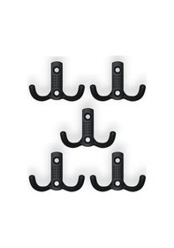 Resim 5 Adet Siyah Noktalı Askı Metal Askı Portmanto Askılık Dolap Mobilya Askısı Siyah Vidalar Dahil Siyah 