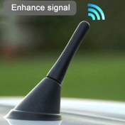 Resim 6.5cm Siyah Araba Anteni - Geliştirilmiş Sinyal Alımı, Güvenli Kauçuk Tabanlı Dayanıklı Plastik VW MK4, Bora, Golf (2004-2008), Passat, Touran için - Kolay Kurulum Radyo Aksesuarı 