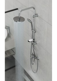 Resim Spring Basic Tepe Robot Duşu Seti , Parlak Krom 