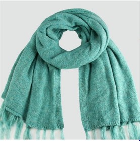 Resim Zero Land Ilkeshop Örgülü İplik Kışlık Şal - Lacivert 
