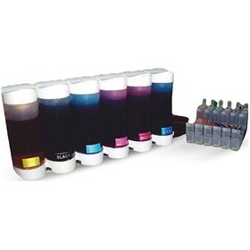 Resim Epson R 1400/r 1500w Uyumlu Bitmeyen Kartuş Sistemi Kuşe Mürekkepli Bk1007.02.024 Bk Gift 