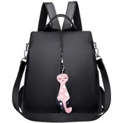 Resim Oxford Sırt Çantası Genç Kızlar İçin Okul Çantaları Düz Siyah Sırt Çantası Kadın Gençlik Günlük Sırt Çantası Mochila Karikatür Kedi Kolye Black Siyah 