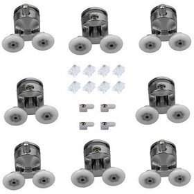 Resim Duşakabin Tekerleği Cam Kabin Tekeri Rulman Metal Gövdeli 8 li Set Teker Çapı 24 