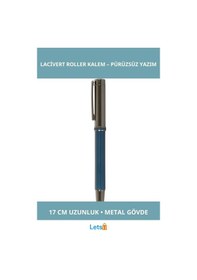 Resim Lacivert Metal Roller Kalem 17cm Şık Ve Fonksiyonel Yazım Aracı Çok Renkli 