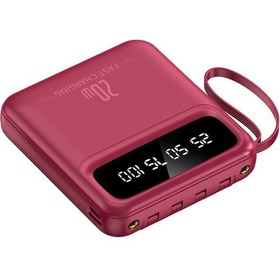 Resim Mini Taşınabilir Şarj Hazinesi, Cep Telefonu Güç Bankası 5000/10000/20000ma 20000 Mah Kırmızı 