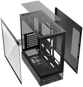 Resim FAZEON F17 ATX Gaming Bilgisayar Kasası, 850W 80+ Bronze Güç Kaynağı, ARGB Aydınlatmalı 3x120mm Fan, Siyah, Temperli Cam Yan Panel 