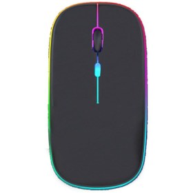 Resim SPRANGE SRM1 Rgb Ledli Şarjlı Çift Mod 2.4GHz Wireless + 5.1V Bluetooth Mouse 