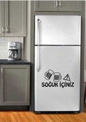 Resim Sticker Dünyası Soğuk Içiniz Buzdolabı Sticker 40x22 Cm 